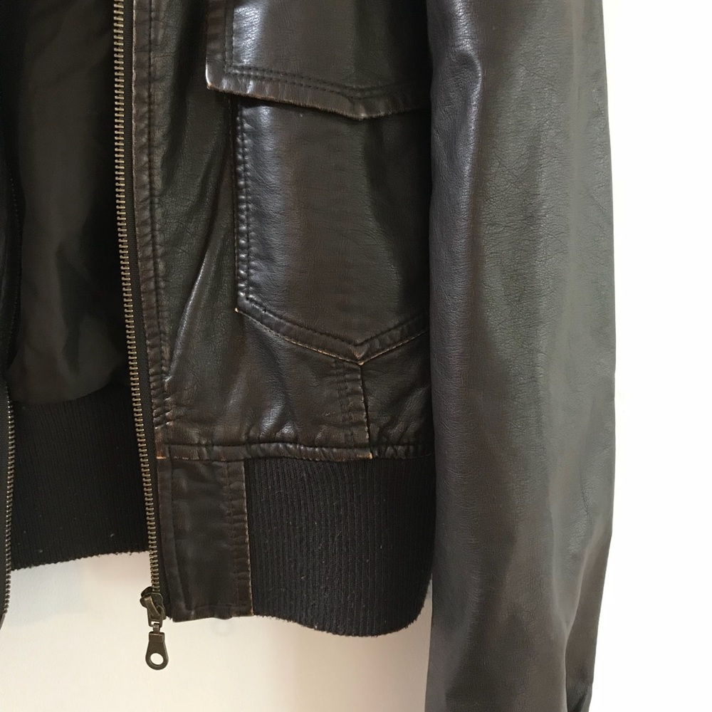 VINTAGE brown bomber jacket - Picture 4 of 8